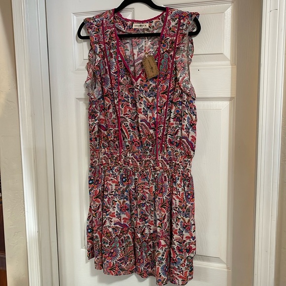 NATURAL LIFE Floral Mini Dress - Pink and Blue - Picture 2 of 6